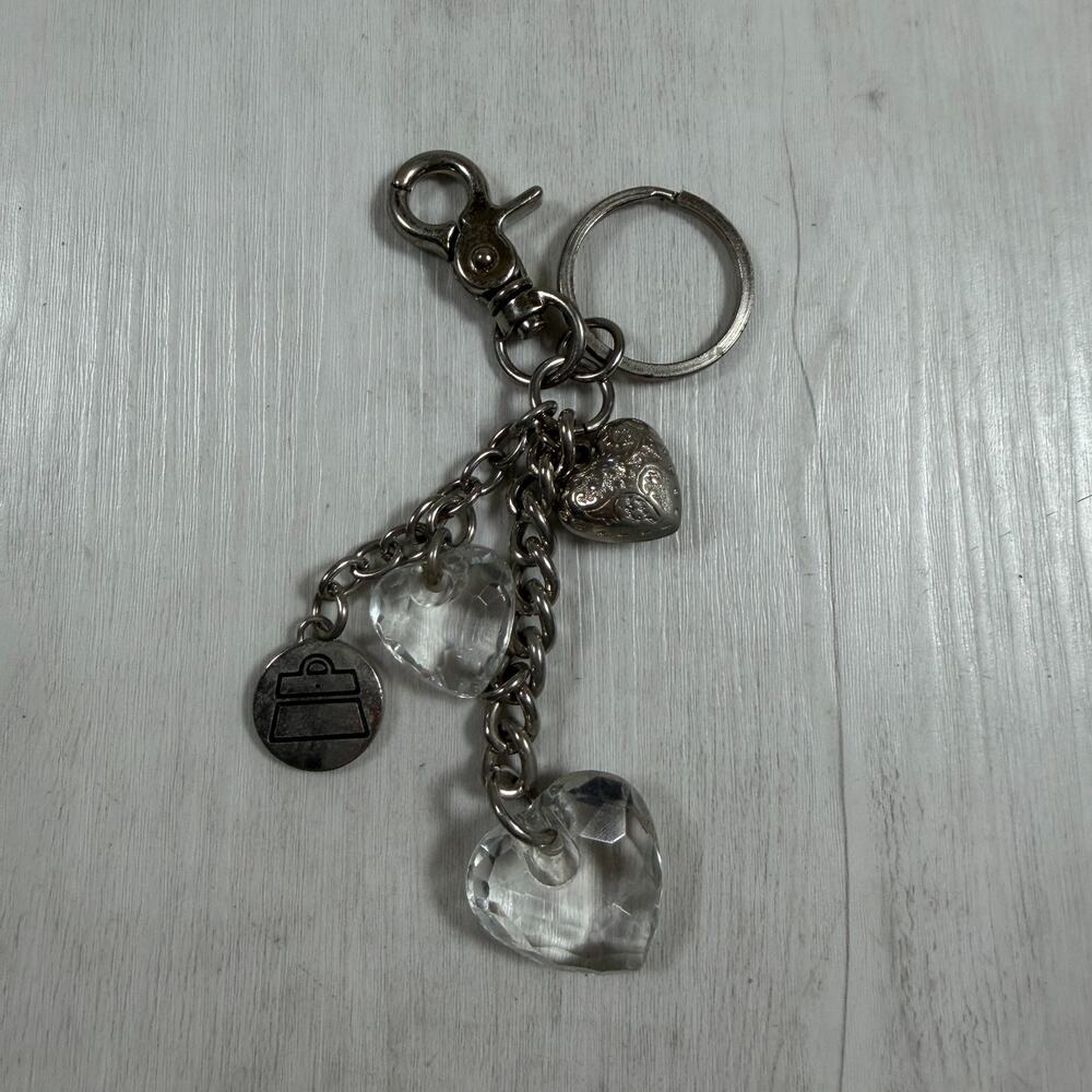 Kathy Van Zeeland Heart & Crown Keychain Silver